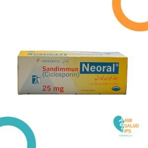 CICLOSPORINA 25MG CAPSULA DE GELATINA BLANDA SANDIMMUN NEORAL