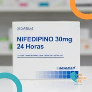 NIFEDIPINO 30MG BLISTERS * 30 CAPSULAS DE LIBERACION CONTROLADA 24 HORAS NOVAMED