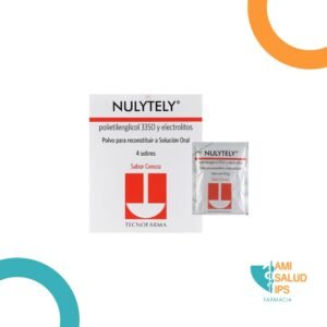 NULYTELY POLIETILENGLICOL 3350 Y ELECTROLITOS POLVO PARA RECONSTITUIR A SOLUCION ORAL C*4 SOBRES SABOR CEREZA TECNOFARMA