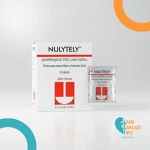 NULYTELY POLIETILENGLICOL 3350 Y ELECTROLITOS POLVO PARA RECONSTITUIR A SOLUCION ORAL C*4 SOBRES SABOR CEREZA TECNOFARMA