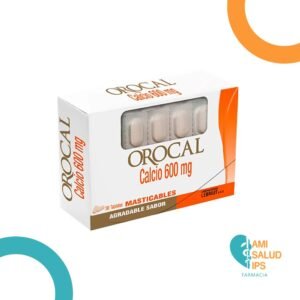 CALCIO 600MG TABLETAS OROCAL LEBRIUT