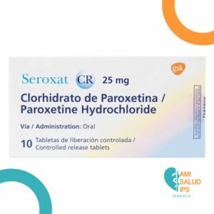CLORHIDRATO DE PAROXETINA 25MG TABLETAS DE LIBERACION CONTROLADA SEROXAT CR GSK