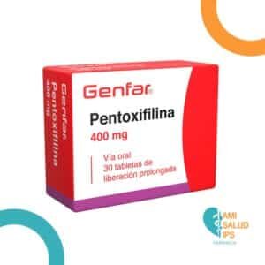 PENTOXIFILINA 400MG C*30 TABLETAS DE LIBERACION PROLONGADA GENFAR