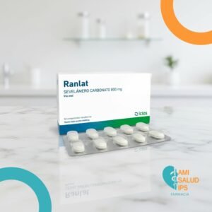 RANLAT SEVELAMERO CARBONATO 800MG C*60 COMPRIMIDOS RECUBIERTOS - MEGALABS