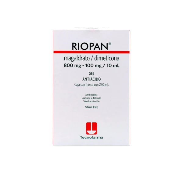 DIMETICONA + MAGALDRATO 1G+8G/10ML GEL ANTIACIDO FRASCO*250ML RIOPAN