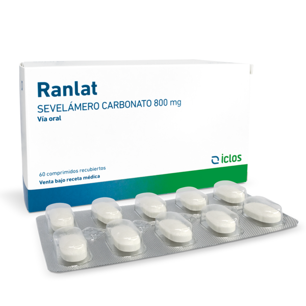 SEVELAMERO CARBONATO 800MG COMPRIMIDO RECUBIERTO RANLAT