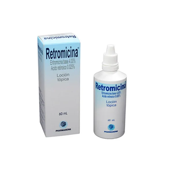 ERITROMICINA 4.00% + ACIDO RETINOICO 0.025% LOCION TOPICA RETROMICINA FRASCO*60ML