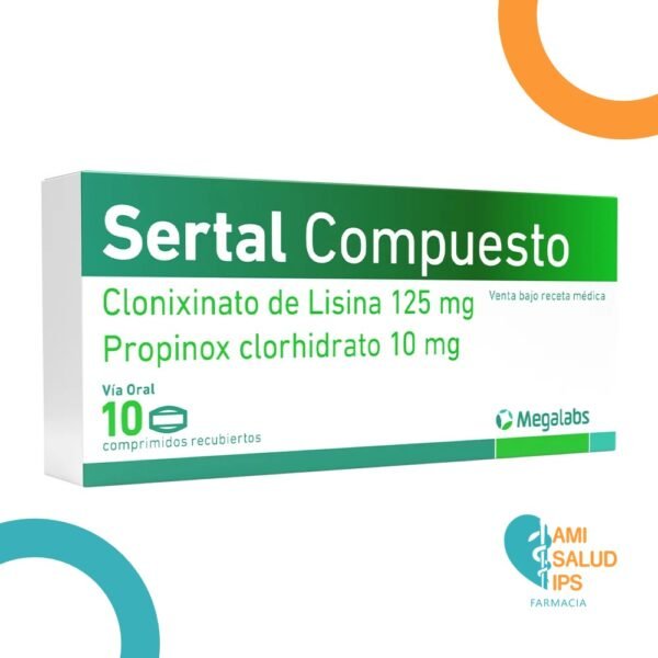 CLONIXINATO DE LISINA + PROPINOX CLORHIDRATO 125MG + 10MG COMPRIMIDOS SERTAL COMPUESTO ROEMMERS