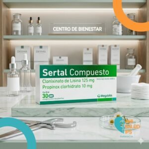 SERTAL COMPUESTO CLONIXINATO DE LISINA 125MG, PROPINOX CLORHIDRATO 10MG BLISTERS * 30 COMPRIMIDOS RECUBIERTOS - MEGALABS