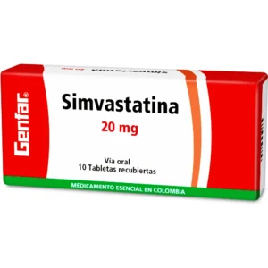SIMVASTATINA 20MG TABLETA RECUBIERTA GENFAR