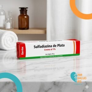 SULFADIAZINA PLATA 1% CREMA TOPICA TUBO*30G - GENFAR