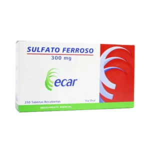 SULFATO FERROSO 300MG TABLETA ECAR