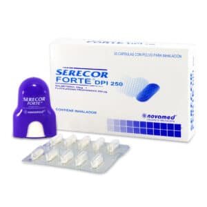 SALMETEROL 50G + FLUTICASONA PROPIONATO 250G SERECOR FORTE DPI 250 CAJA X 30 CAPSULAS CON POLVO PARA INHALACION CONTIENE INHALADOR NOVAMED