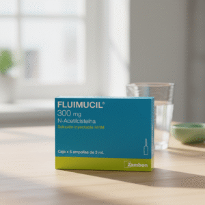 FLUIMUCIL N-ACETILCISTEINA 300MG SOLUCION INYECTABLE/INHALATORIA C*5 AMPOLLAS * 3ML - ZAMBON