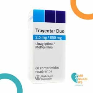 TRAYENTA DUO LINAGLIPTINA 2.5MG, METFORMINA 850MG FRASCO*60 COMPRIMIDOS RECUBIERTOS BOEHRINGER