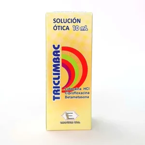 LIDOCAINA HCI 40.0MG+CIPROFLOXACINO 3.0MG+BETAMETASONA 1.0MG SOLUCION OTICA FRASCO*10ML TRICLIMBAC