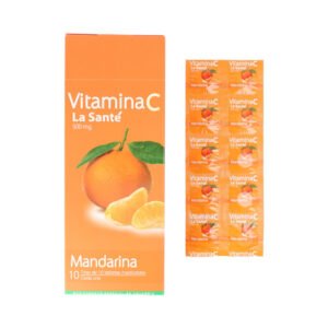 VITAMINA C 500MG TABLETA MASTICABLE SABOR MANDARINA LA SANTE