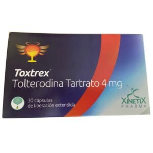 TOLTERODINA TARTRATO 4MG CAPSULA DE LIBERACION EXTENDIDA TOXTREX