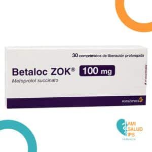 METOPROLOL SUCCINATO 100MG TABLETA DE LIBERACION PROLONGADA BETALOC ZOK