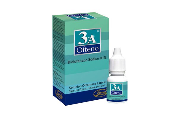 DICLOFENACO SODICO 0.1% SOLUCION OFTALMICA FRASCO*5ML 3-A OFTENO