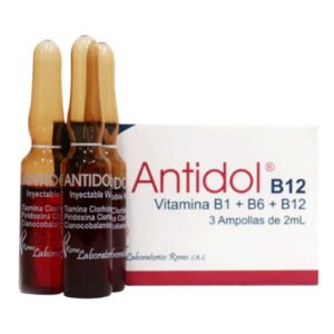 VITAMINAS B12, B6, B1, 2ML SOLUSION INYECTABLE ANTIDOL B12