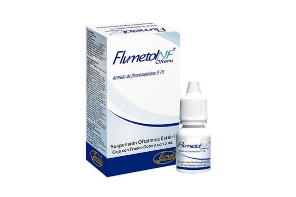 ACETATO DE FLUOROMETOLONA 0.1% SUSPENSION OFTALMICA FRASCO*5ML FLUMETOL NF OFTENO