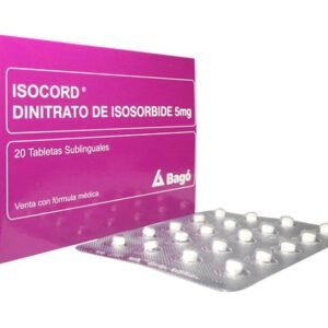 DINITRATO DE ISOSORBIDE 5MG TABLETA SUBLINGUAL ISOCORD