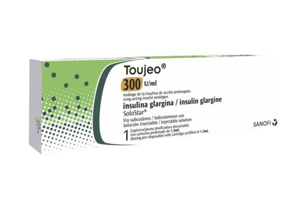INSULINA GLARGINA SOLUCION INYECTABLE 300UI/ML 1 PLUMA X 1.5ML TOUJEO SANOFI