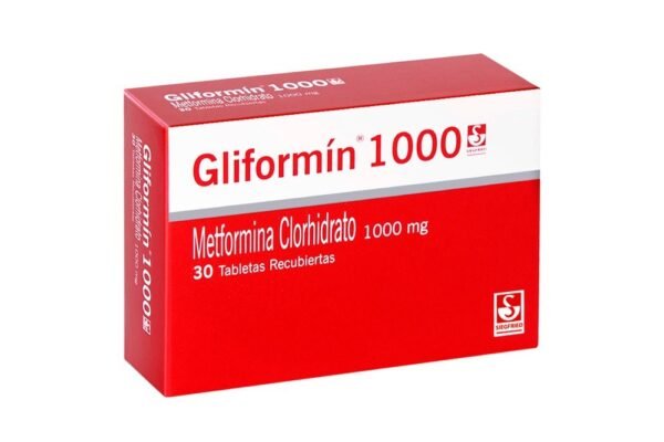 METFORMINA 1000MG TABLETA RECUBIERTA GLIFORMIN 1000