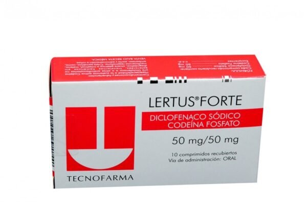 DICLOFENACO 50MG + CODEINA FOSFATO 50MG COMPRIMIDO RECUBIERTO LERTUS FORTE