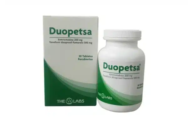 EMTRICITABINA + TENOFOVIR (200+300) MG TABLETA RECUBIERTA  DUOPETSA