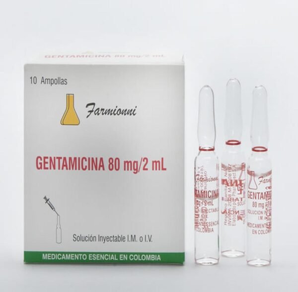 GENTAMICINA 80MG/2ML SOLUCION INYECTABLE FARMIONI