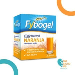 ISPAGHULA HUSK 79,61800G POLVO PARA RECONSTITUIR NO CONTIENE AZUCAR SOBRES FYBOGEL NARANJA
