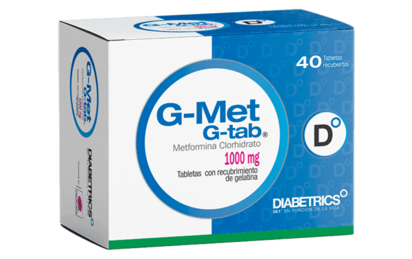 METFORMINA 1000MG TABLETA CON RECUBRIMIENTO DE GELATINA G-MET GTABS