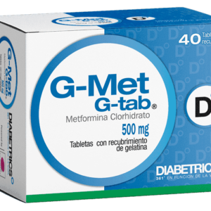 METFORMINA 500MG TABLETA CON RECUBRIMIENTO DE GELATINA G-MET GTABS