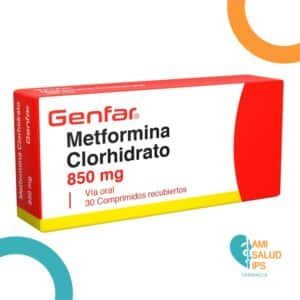 METFORMINA 850MG COMPRIMIDO RECUBIERTO GENFAR
