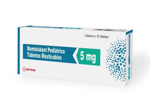 MONTELUKAST PEDIATRICO 5MG TABLETA MASTICABLE HETERO
