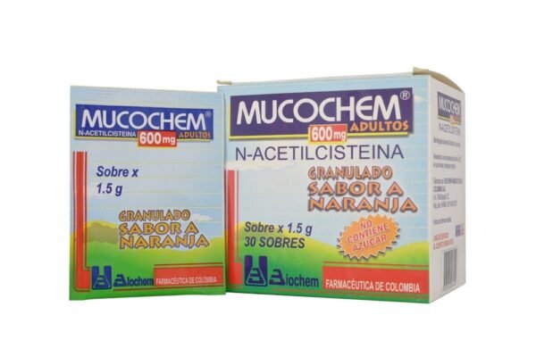 N-ACETILCISTEINA 600mg GRANULADO PARA RECONSTITUIR A SOLUCION ORAL SOBRE MUCOCHEM ADULTOS