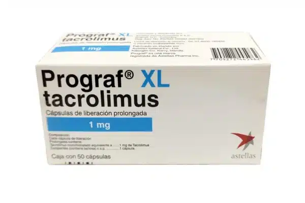 TACROLIMUS 1mg CAPSULA DE LIBERACION PROLONGADA PROGRAF XL