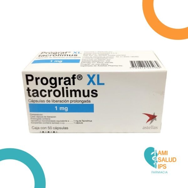 TACROLIMUS 1mg CAPSULA DE LIBERACION PROLONGADA PROGRAF XL