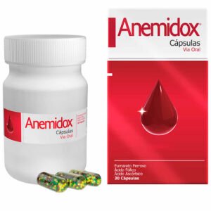 FUMARATO FERROSO + ACIDO FOLICO + ACIDO ASCORBICO (330MG+1MG+100MG) CAPSULAS ANEMIDOX ALTEA