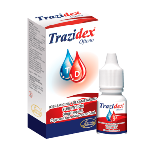 DEXAMETASONA + TOBRAMICINA 1MG+3MG/ML SOL OFT GTS FCO*5ML TRAZIDEX OFTENO SOPHIA