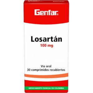 LOSARTAN POTASICO 100MG COMPRIMIDO RECUBIERTO GENFAR