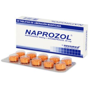 NAPROXENO 500mg +ESOMEPRAZOL 20mg TABLETAS DE LIBERACION MODIFICADA NAPROZOL