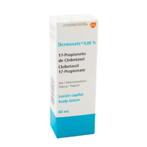 CLOBETASOL 0.05% LOCION CAPILAR FRASCO*60ML DERMOVATE