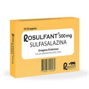 SULFASALAZINA 500MG GRAGEAS ENTERICAS ROSULFANT