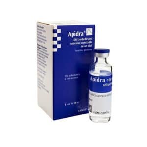 INSULINA GLULISINA 100 UI/ML SOLUCION INYECTABLE CARTUCHO 3ML APIDRA SANOFI