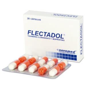 TIZANIDINA 2MG + IBUPROFENO 400MG CAPSULAS FLECTADOL NOVAMED