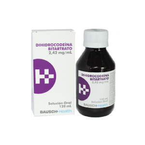 DIHIDROCODEINA BITARTRATO 2.42MG/ML SOLUCION ORAL FRASCO*120ML BAUSCH - HEALTH