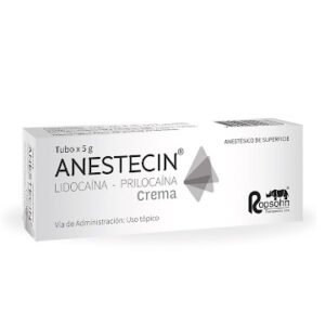 LIDOCAINA + PRILOCAINA 2.5G+2.5/100G CREMA TOPICA ANESTESICO DE SUPERFICIE TUB*5G ANESTECIN